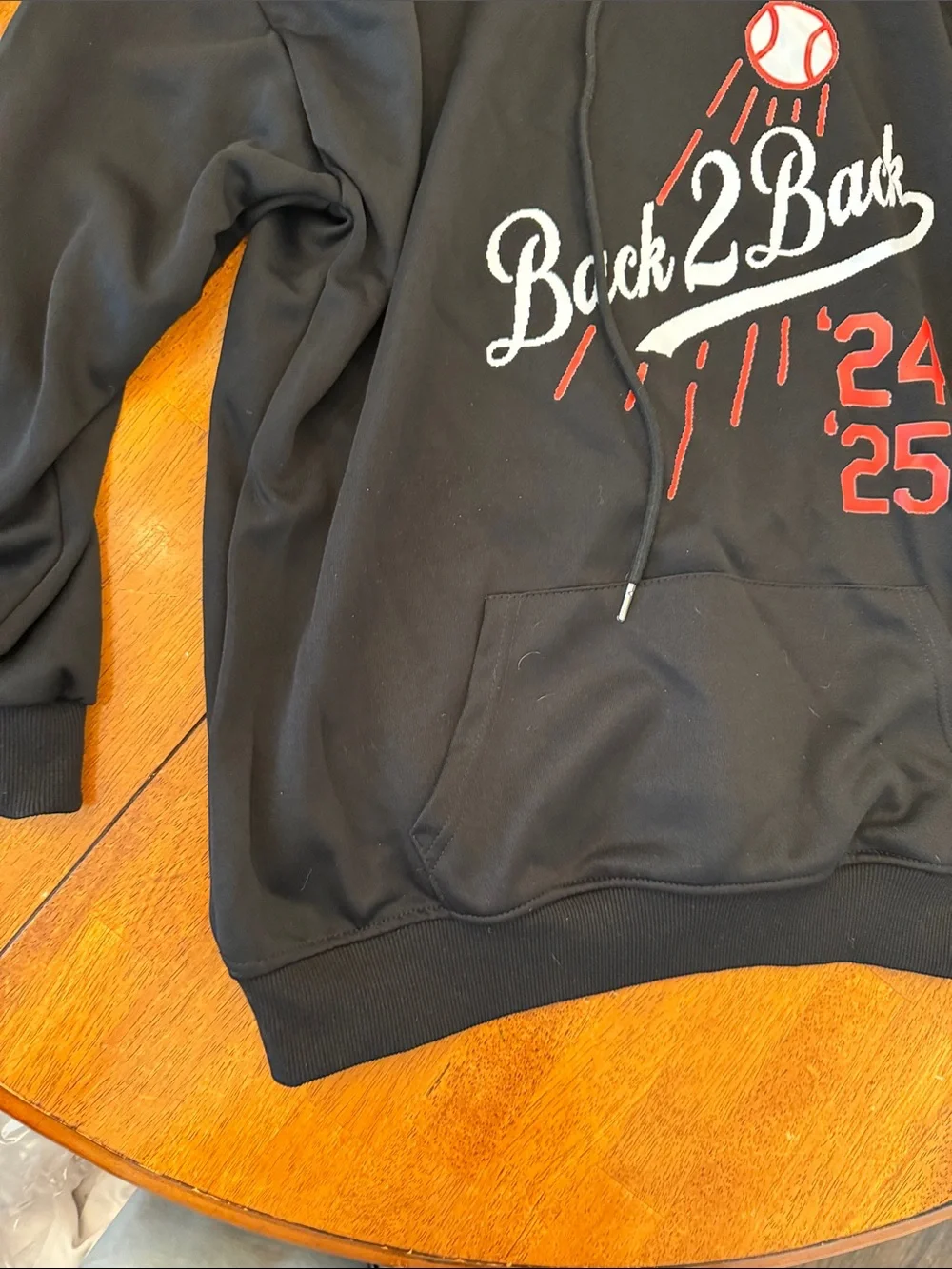 Men's Black 'Back2Back' Graphic Hoodie - Red & White Accents xxxl Los Angeles Do